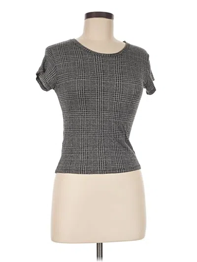 Pre-owned Brandy Melville Short Sleeve T-shirt In Gray