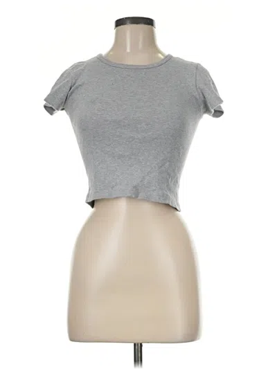 Pre-owned Brandy Melville Short Sleeve T-shirt In Gray