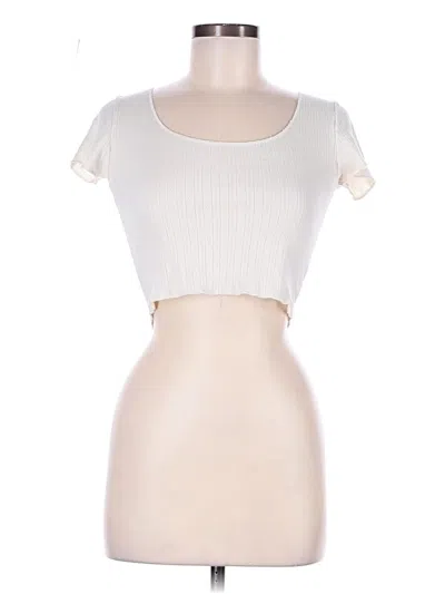 Pre-owned Brandy Melville Short Sleeve T-shirt In Ivory