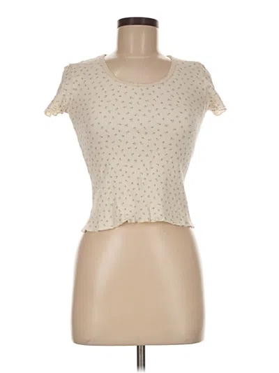 Pre-owned Brandy Melville Short Sleeve T-shirt In Ivory