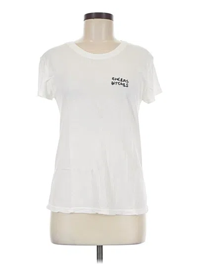 Pre-owned Brandy Melville Short Sleeve T-shirt In Ivory