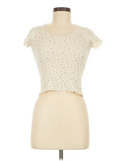 Pre-owned Brandy Melville Short Sleeve T-shirt In Ivory