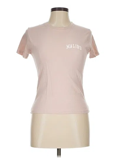 Pre-owned Brandy Melville Short Sleeve T-shirt In Pink