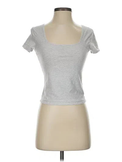 Pre-owned Brandy Melville Short Sleeve T-shirt In Silver