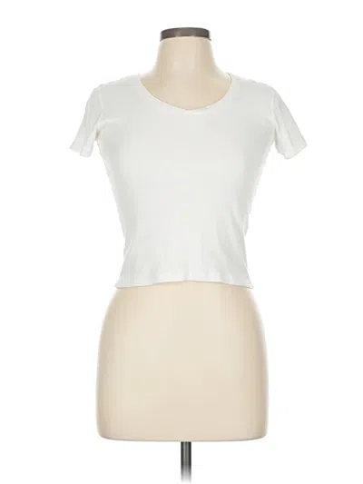 Pre-owned Brandy Melville Short Sleeve T-shirt In White