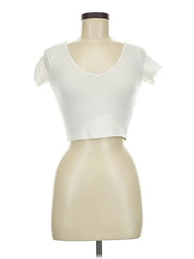 Pre-owned Brandy Melville Short Sleeve T-shirt In White