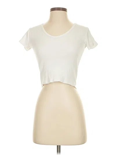 Pre-owned Brandy Melville Short Sleeve T-shirt In White