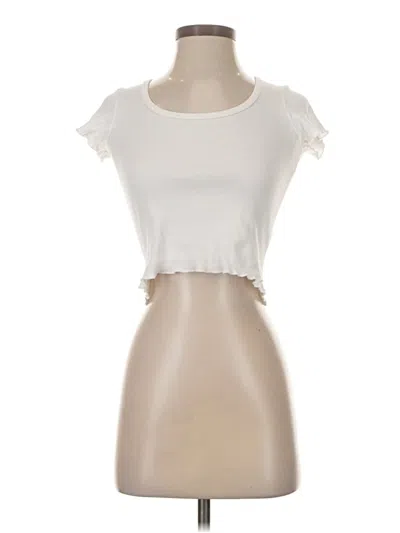 Pre-owned Brandy Melville Short Sleeve T-shirt In White