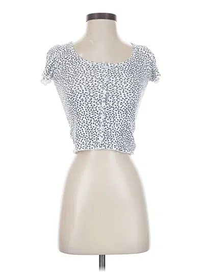 Pre-owned Brandy Melville Short Sleeve T-shirt In White