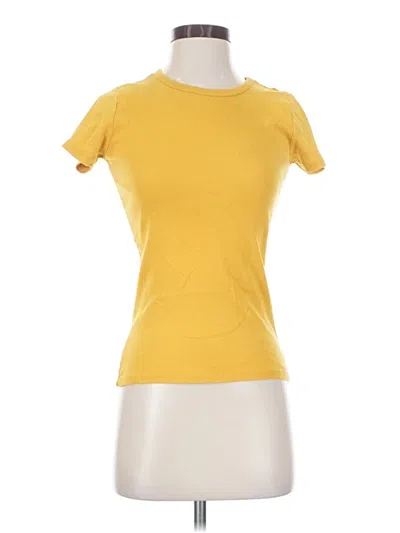 Pre-owned Brandy Melville Short Sleeve T-shirt In Yellow