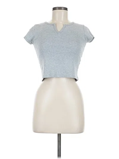 Pre-owned Brandy Melville Short Sleeve Turtleneck In Gray