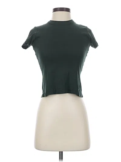 Pre-owned Brandy Melville Short Sleeve Turtleneck In Green