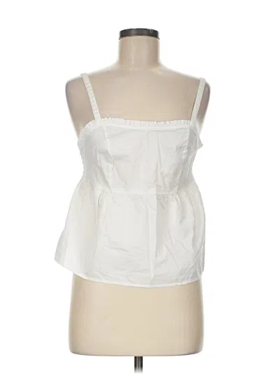 Pre-owned Brandy Melville Sleeveless Blouse In White