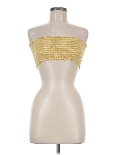 Pre-owned Brandy Melville Sleeveless Blouse In Yellow