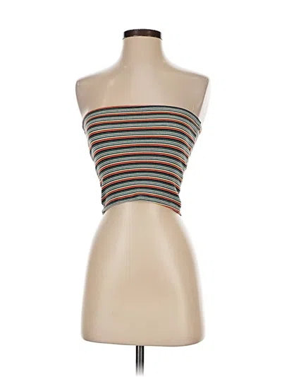 Pre-owned Brandy Melville Sleeveless Top Brown Strapless Neckline Tops