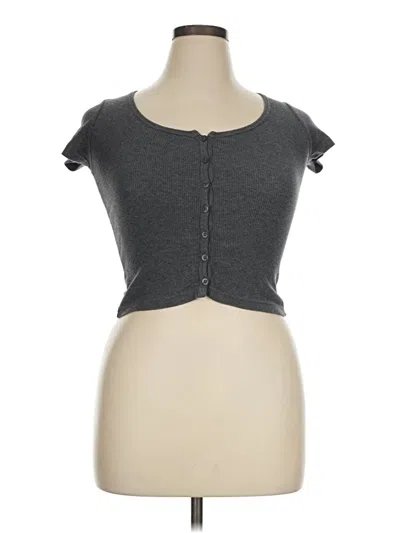 Pre-owned Brandy Melville Sleeveless T-shirt In Gray
