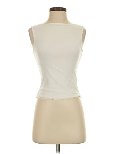 Pre-owned Brandy Melville Sleeveless T-shirt In Ivory