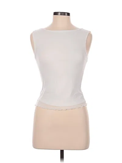 Pre-owned Brandy Melville Sleeveless T-shirt In Ivory