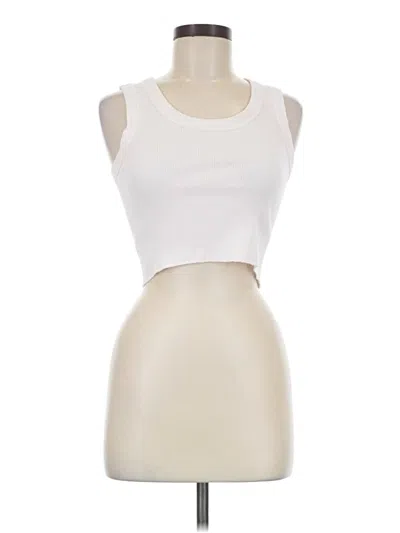 Pre-owned Brandy Melville Sleeveless T-shirt In Ivory