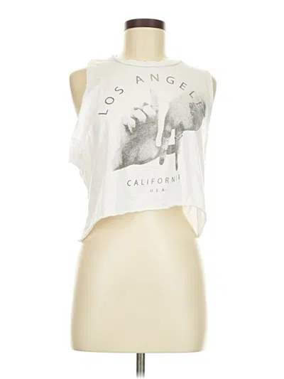 Pre-owned Brandy Melville Sleeveless T-shirt In White