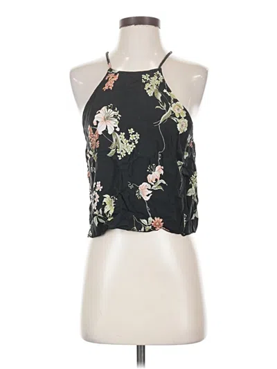 Pre-owned Brandy Melville Tank Top Black Halter Neckline Tops