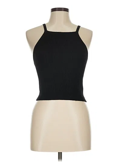 Pre-owned Brandy Melville Tank Top Black Halter Neckline Tops