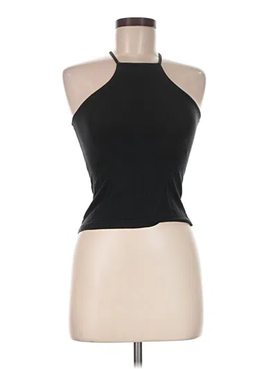 Pre-owned Brandy Melville Tank Top Black Halter Neckline Tops