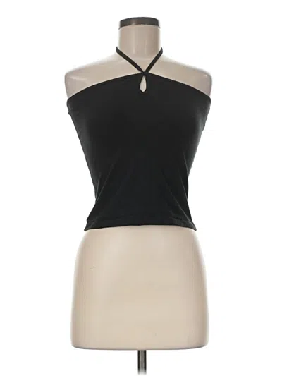Pre-owned Brandy Melville Tank Top Black Halter Neckline Tops
