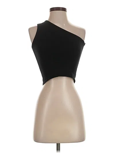 Pre-owned Brandy Melville Tank Top Black One Shoulder Neckline Tops