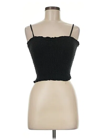 Pre-owned Brandy Melville Tank Top Black Strapless Neckline Tops