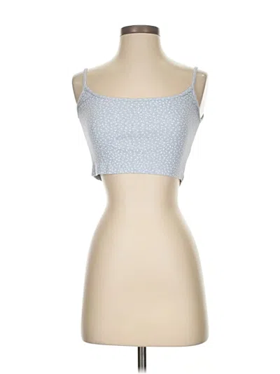 Pre-owned Brandy Melville Tank Top Blue Strapless Neckline Tops