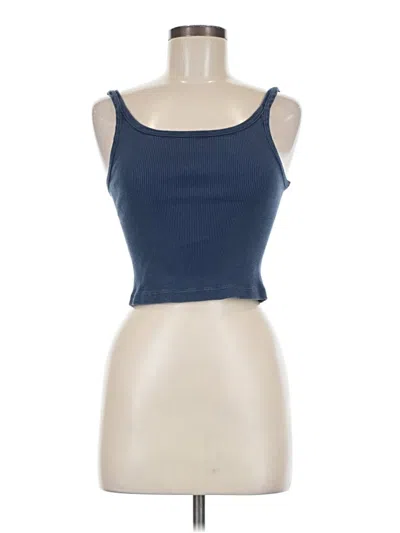 Pre-owned Brandy Melville Tank Top Blue Strapless Neckline Tops