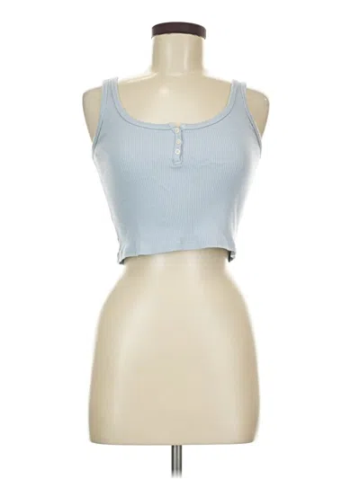 Pre-owned Brandy Melville Tank Top Blue Strapless Neckline Tops