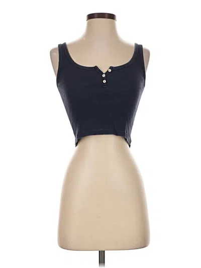 Pre-owned Brandy Melville Tank Top Blue Strapless Neckline Tops