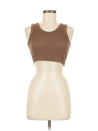 Pre-owned Brandy Melville Tank Top Brown Strapless Neckline Tops