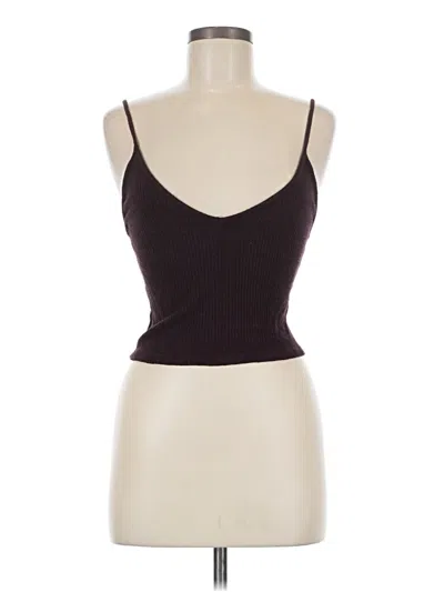 Pre-owned Brandy Melville Tank Top Brown Strapless Neckline Tops