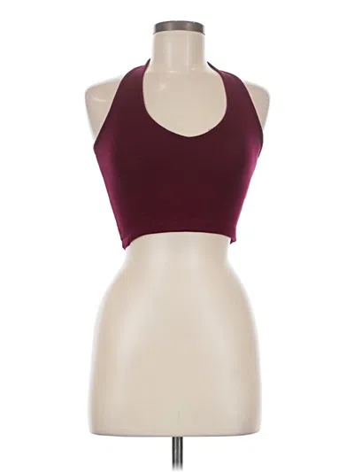 Pre-owned Brandy Melville Tank Top Burgundy Halter Neckline Tops