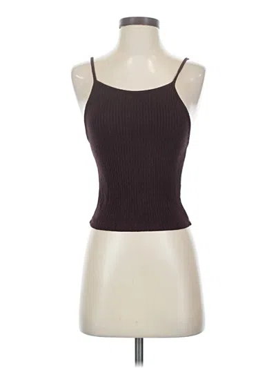 Pre-owned Brandy Melville Tank Top Burgundy Halter Neckline Tops