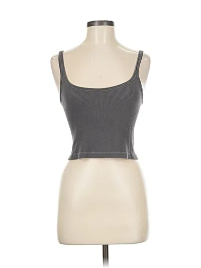 Pre-owned Brandy Melville Tank Top Gray Strapless Neckline Tops
