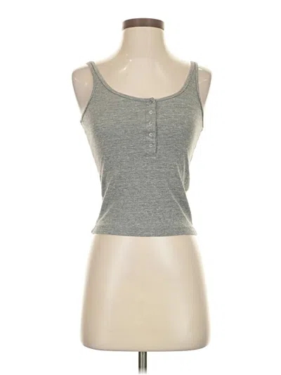 Pre-owned Brandy Melville Tank Top Gray Strapless Neckline Tops