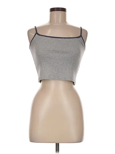 Pre-owned Brandy Melville Tank Top Gray Strapless Neckline Tops