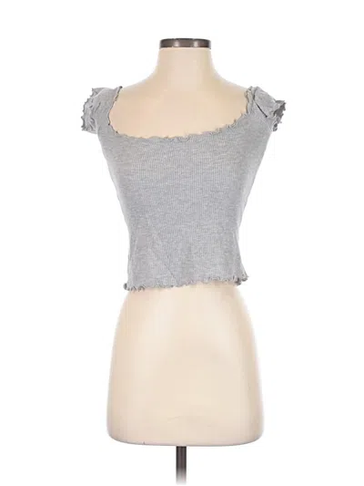 Pre-owned Brandy Melville Tank Top Gray Sweetheart Neckline Tops