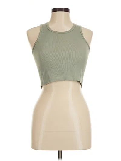 Pre-owned Brandy Melville Tank Top Green Halter Neckline Tops
