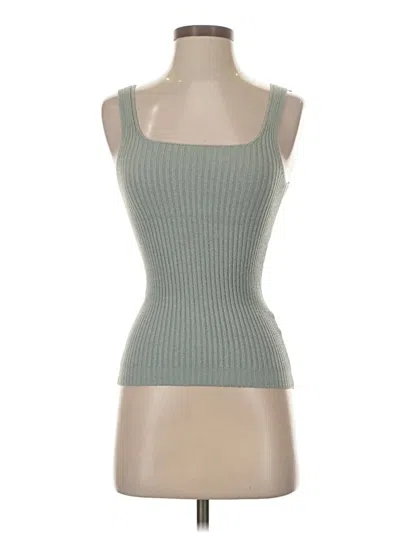 Pre-owned Brandy Melville Tank Top Green Square Neckline Tops