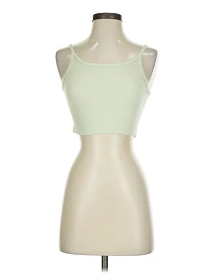 Pre-owned Brandy Melville Tank Top Green Strapless Neckline Tops