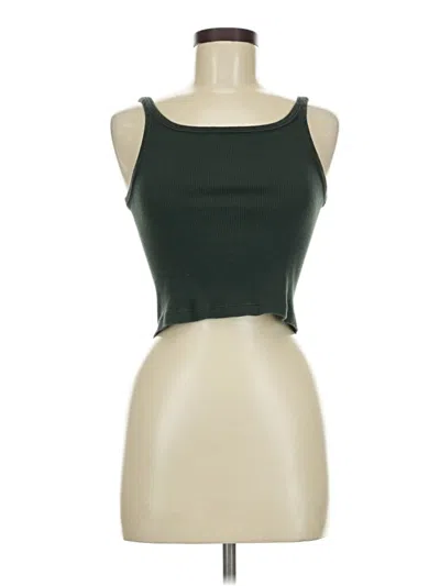 Pre-owned Brandy Melville Tank Top Green Strapless Neckline Tops