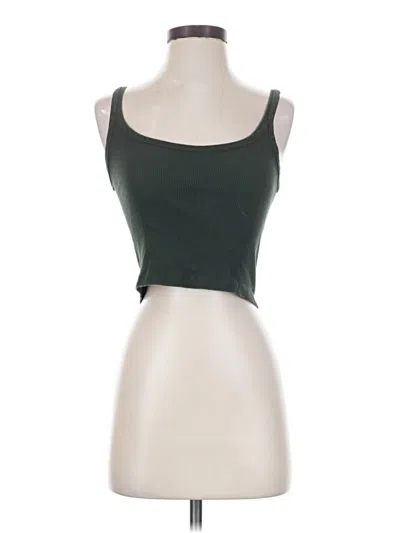Pre-owned Brandy Melville Tank Top Green Strapless Neckline Tops