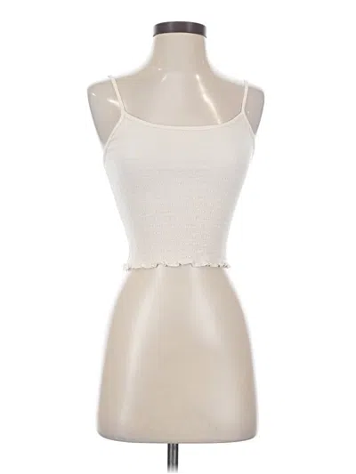 Pre-owned Brandy Melville Tank Top Ivory Halter Neckline Tops