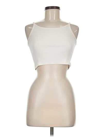 Pre-owned Brandy Melville Tank Top Ivory Halter Neckline Tops