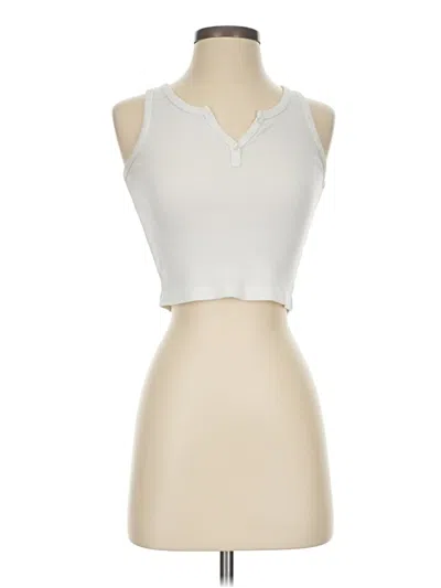 Pre-owned Brandy Melville Tank Top Ivory Halter Neckline Tops